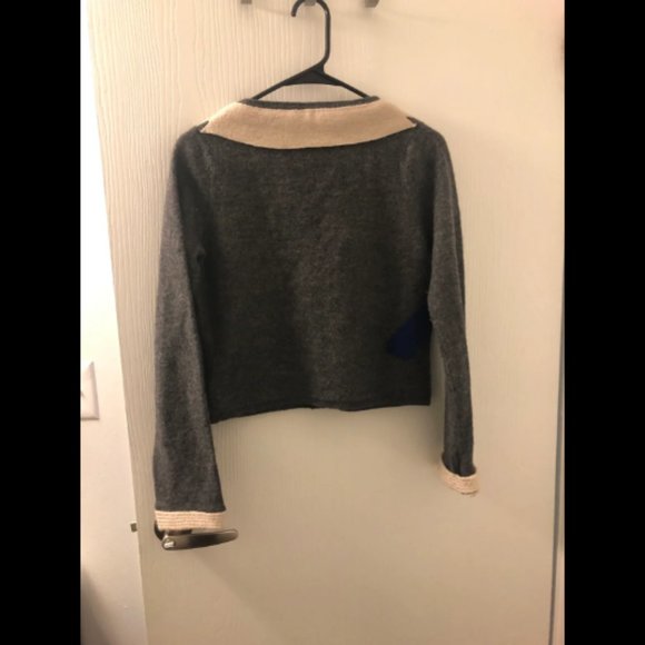 Rare Anthropologie Field & Flower Schoolgirl Wool Cardigan Sweater Sz S - Picture 3 of 6